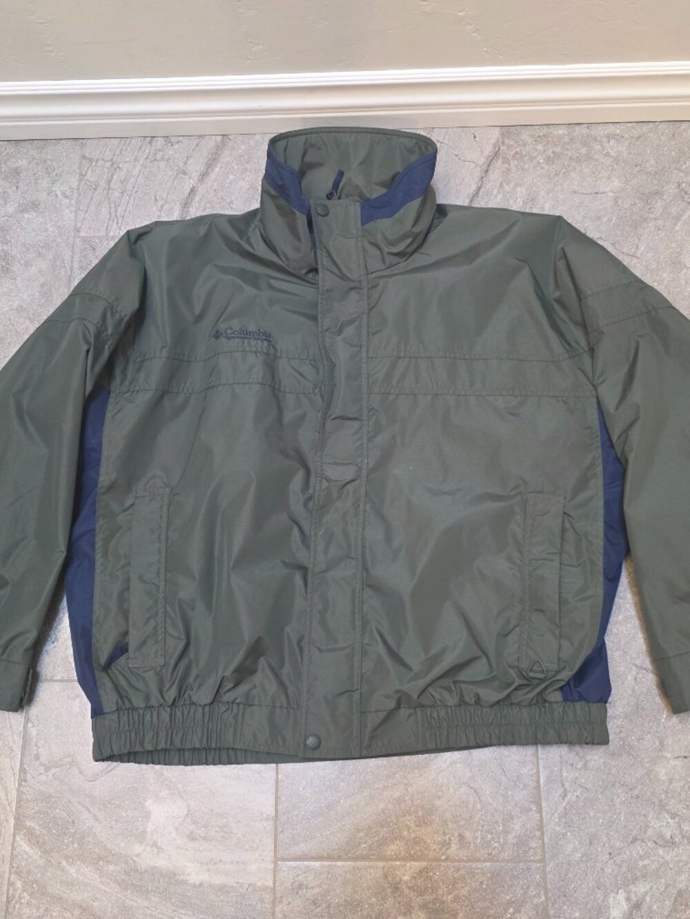 Columbia Jacket Men sz XL Blue Bugaboo  Waterproof USA green